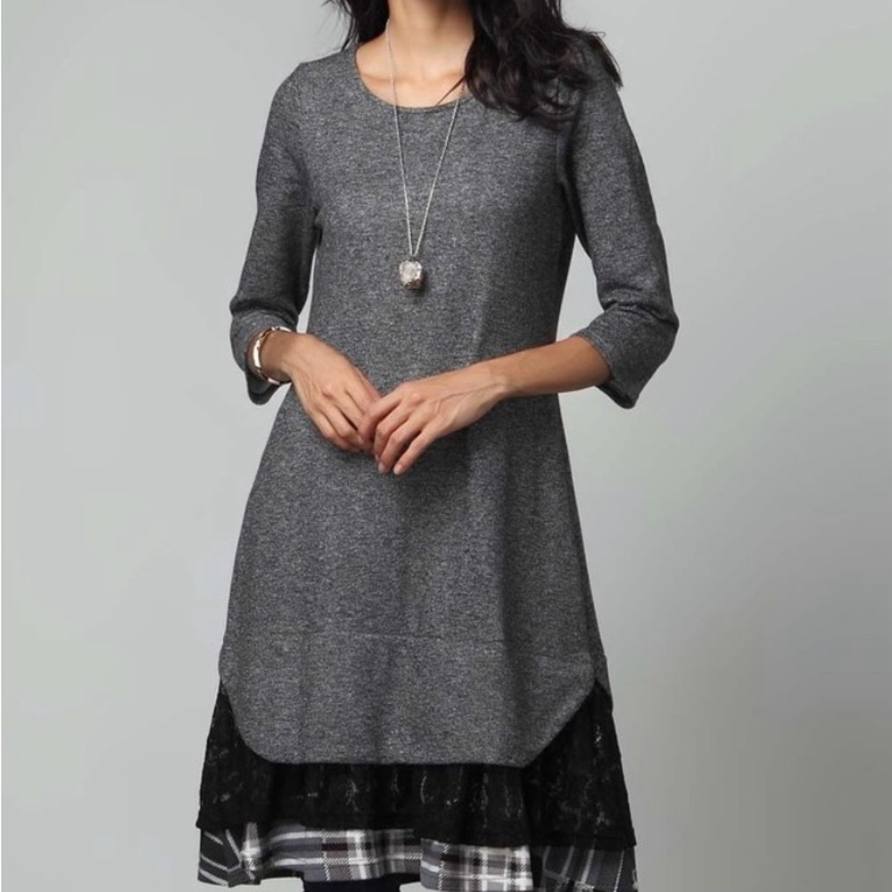 Women's Grey Long Sleeve Top